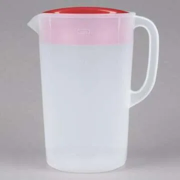 Durable Rubbermaid 1 Gallon Pitcher with Locking Lid