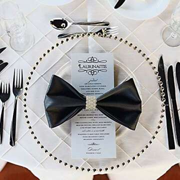 LogHog Pearl Napkin Rings Set for Elegant Table Decor