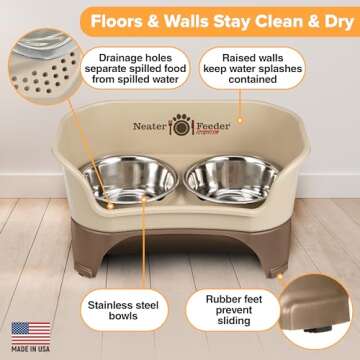Elevated Dog Bowls Neater Feeder for Mess-Free Meals
