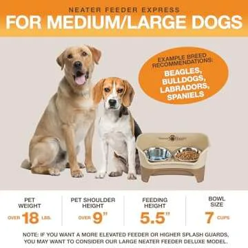 Elevated Dog Bowls Neater Feeder for Mess-Free Meals