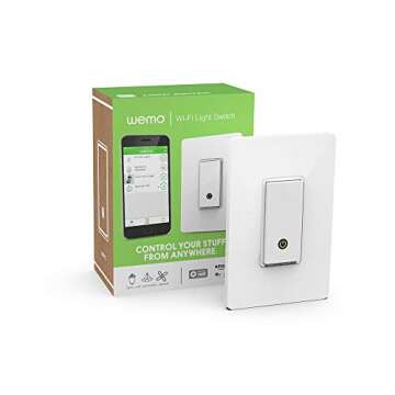 Belkin WeMo Light Switch, Wi-Fi Enabled, Compatible with Amazon Echo