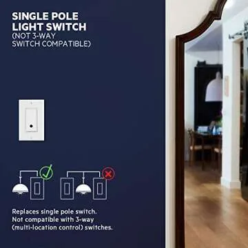 Belkin WeMo Light Switch, Wi-Fi Enabled, Compatible with Amazon Echo