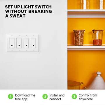 Belkin WeMo Light Switch, Wi-Fi Enabled, Compatible with Amazon Echo