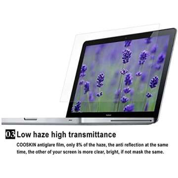 COOSKIN High Clarity PET Screen Protector For 13 inch MacBook Pro A1708 A1706 A1989,4H Anti Scratch Protective Film