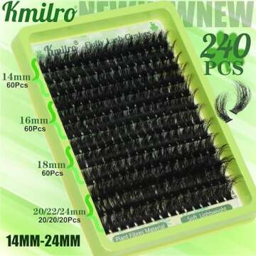 Kmilro Thick Lash Clusters 14-24mm DIY Eyelash Extensions