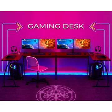 GreenForest 58.1" L Shaped Gaming Desk for Home Office