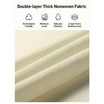 Yecaye 1 Pc 5 Tier Over the Door Organizer with 15 Pockets | 44lb Load Over the Door Storage | No Sagging Closet Organizers and Storage | Versatile Nursery Hanging Organizers for Home Dorm - Beige