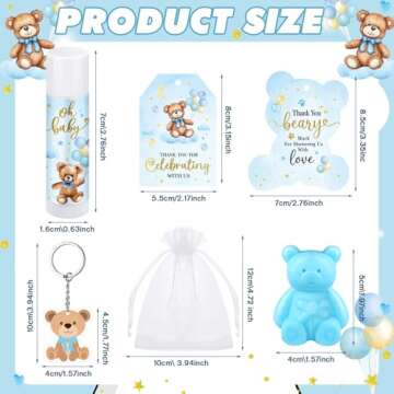 Dansib 288 Baby Shower Favors Baby Shower Gifts Bulk Lip Balms Soaps Keychains Organza Bags Guest Ap...