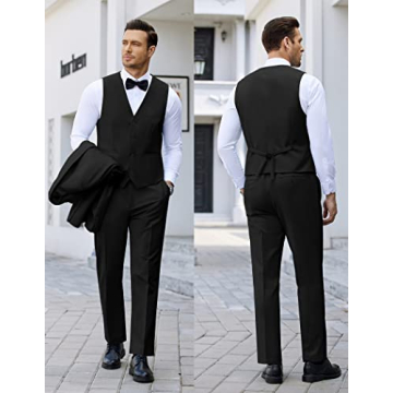 COOFANDY Men's 4 Pieces Shawl Lapel Tuxedo for All Occasions