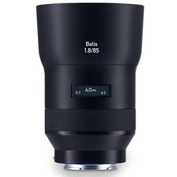 ZEISS Batis 85mm f/1.8 Lens for Sony E Mount Mirrorless Cameras, Black