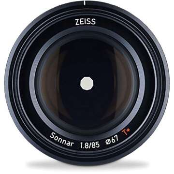 ZEISS Batis 85mm f/1.8 Lens for Sony E Mount Mirrorless Cameras, Black