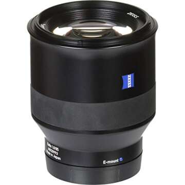 ZEISS Batis 85mm f/1.8 Lens for Sony E Mount Mirrorless Cameras, Black