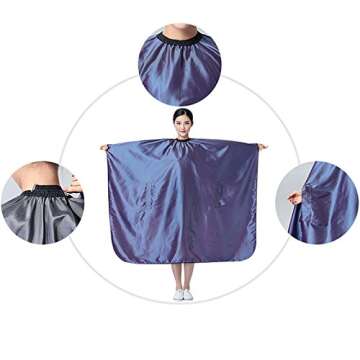 OLizee Hair Cut Hairdressing Cape Cloth Apron Stretch Out Hand Waterproof Salon Barber Gown 57 x 63, (White)