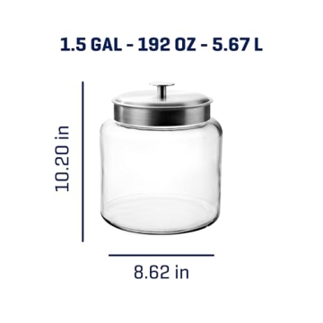 Stylish 1.5 Gallon Glass Storage Jar - Anchor Hocking