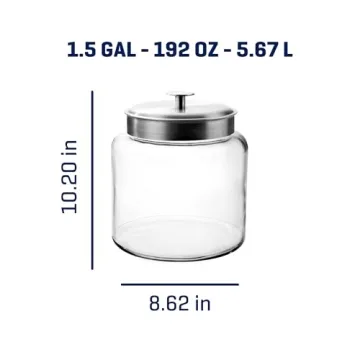 Stylish 1.5 Gallon Glass Storage Jar - Anchor Hocking