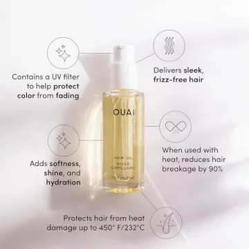 OUAI Hair Oil - Frizz Control Heat Protectant