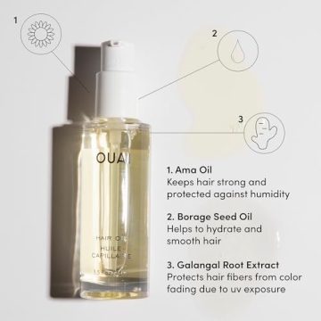 OUAI Hair Oil - Frizz Control Heat Protectant