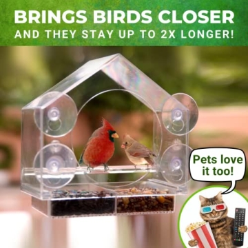 Nature Anywhere Acrylic Window Bird Feeders