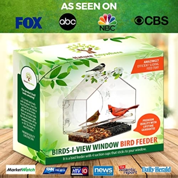 Nature Anywhere Acrylic Window Bird Feeders