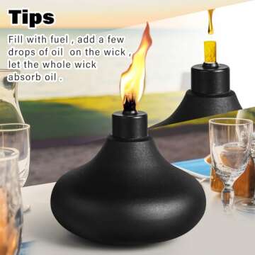 FAN-Torches 8 Pack Citronella Table Top Outdoor Torches