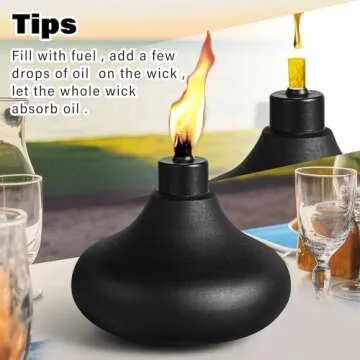 FAN-Torches 8 Pack Citronella Table Top Outdoor Torches