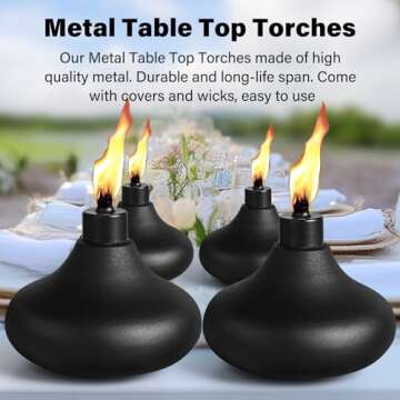 FAN-Torches 8 Pack Citronella Table Top Outdoor Torches
