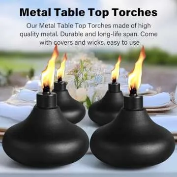 FAN-Torches 8 Pack Citronella Table Top Outdoor Torches