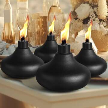 FAN-Torches 8 Pack Citronella Table Top Outdoor Torches