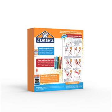 Elmer’s Slime Starter Kit, Clear School Glue, Glitter Glue Pens & Magical Liquid Activator Solution, 9 Count