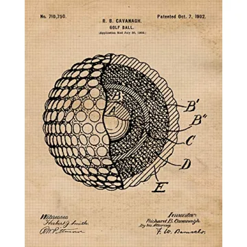 Vintage Golf Patent Prints for Enthusiasts and Collectors