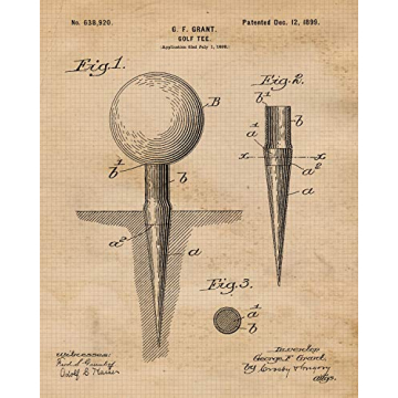 Vintage Golf Patent Prints for Enthusiasts and Collectors
