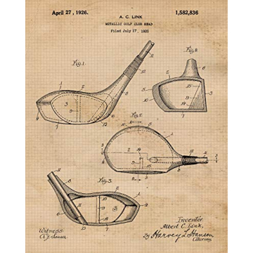 Vintage Golf Patent Prints for Enthusiasts and Collectors