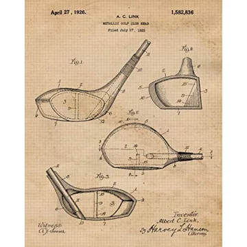Vintage Golf Patent Prints for Enthusiasts and Collectors