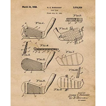 Vintage Golf Patent Prints for Enthusiasts and Collectors