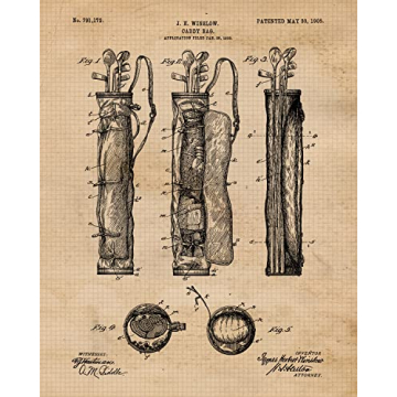 Vintage Golf Patent Prints for Enthusiasts and Collectors