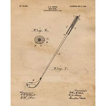 Vintage Golf Patent Prints for Enthusiasts and Collectors
