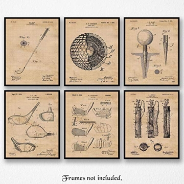 Vintage Golf Patent Prints for Enthusiasts and Collectors