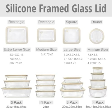 Urban Green Glass Food Containers 3 Pack - Eco-Friendly