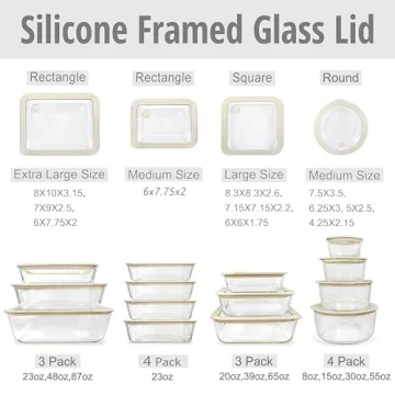 Urban Green Glass Food Containers 3 Pack - Eco-Friendly