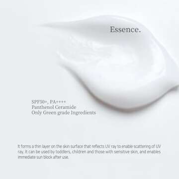 PESTLO Safe Recipe Sun Essence SPF 50+ PA++++ 1.69 Fl Oz 100% Mineral - Korean Sunscreen, Non-greasy, Light-weight, Dual-Function, Moisturizing Sunblock