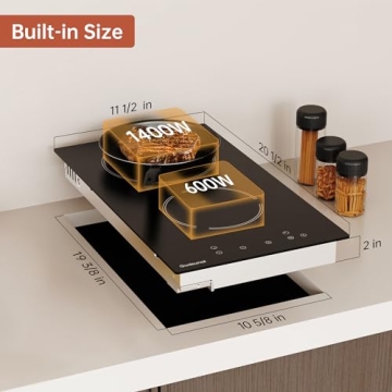 2 Burner Electric Cooktop with Timer & Child Lock