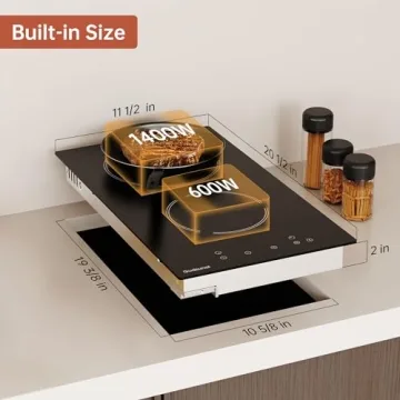 2 Burner Electric Cooktop with Timer & Child Lock