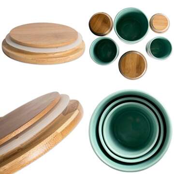 DII Kitchen Accessories Retro Collection, Ceramics, Canister Set, Aqua, 3 Piece