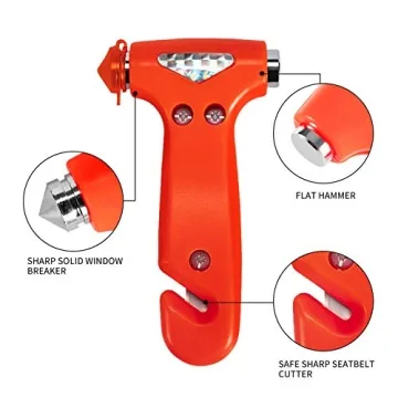 MOTORBUDDY Car Safety Hammer Seatbelt Cutter for Emergencies