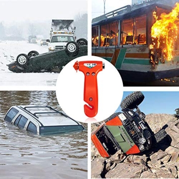 MOTORBUDDY Car Safety Hammer Seatbelt Cutter for Emergencies