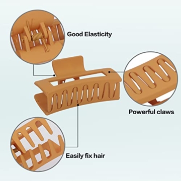 Unaone 4 PCS Hair Claw Clips for Elegant Hair Management