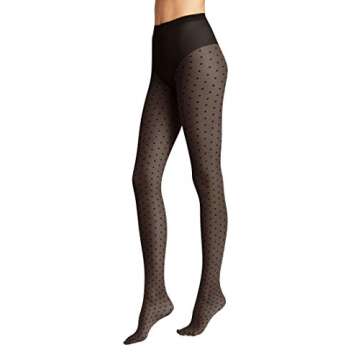 Wolford Laetitia Tights Black/Black LG (5'1"-6'3", 143-198 lbs)