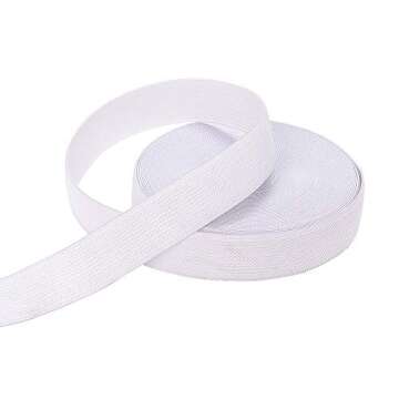 Elastic Bands for Sewing White 1 Inch 12 Yard High Elasticity Knit Spool Sewing Band for Waistbands ...