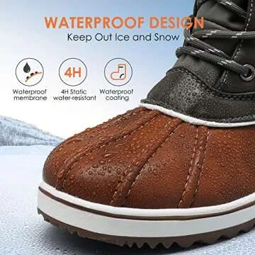 DREAM PAIRS Women's Waterproof Winter Snow Boots Monte