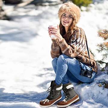 DREAM PAIRS Women's Waterproof Winter Snow Boots Monte